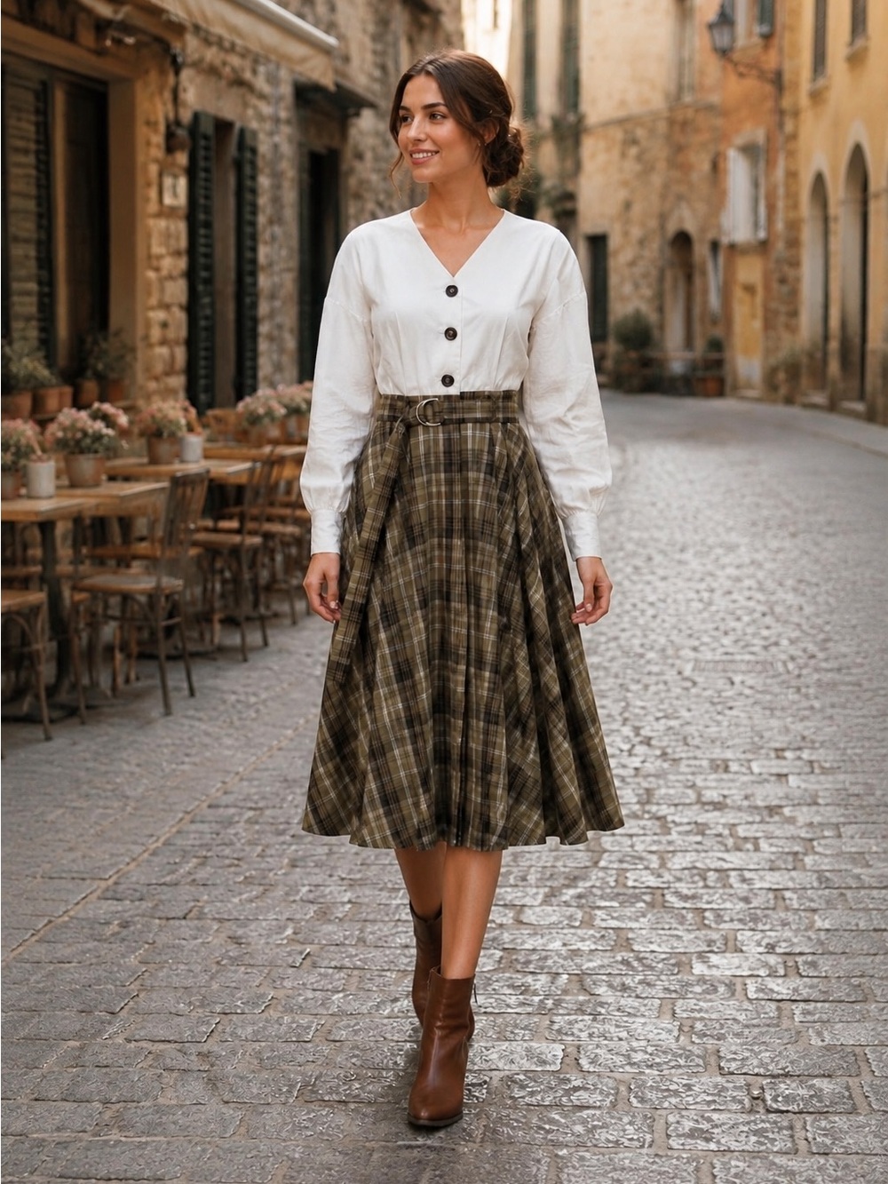 Andersson Bell Lena Illusion Plaid Midi Dress - As New - Picture 2 of 15